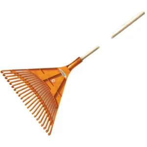 Bradas Fächerrechen Quick Fit mit Holzstiel, 22 Zinken