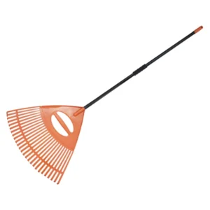 Bradas Fächerrechen mit Metallstiel, 26 Zinken