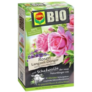 COMPO BIO Rosen Langzeit-Dünger mit Schafwolle, 2 kg