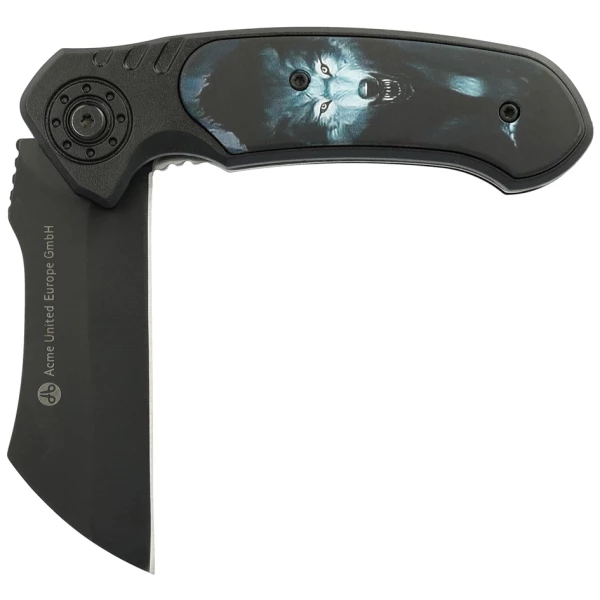 Clauss Klappmesser mit Tiermotiv Wolf, Klingenlänge: 85 mm 5 Clauss Klappmesser mit Wolf-Motiv, Klingenlänge 85 mm, perfekt für Outdoor-Abenteuer, robust und leicht transportabel.