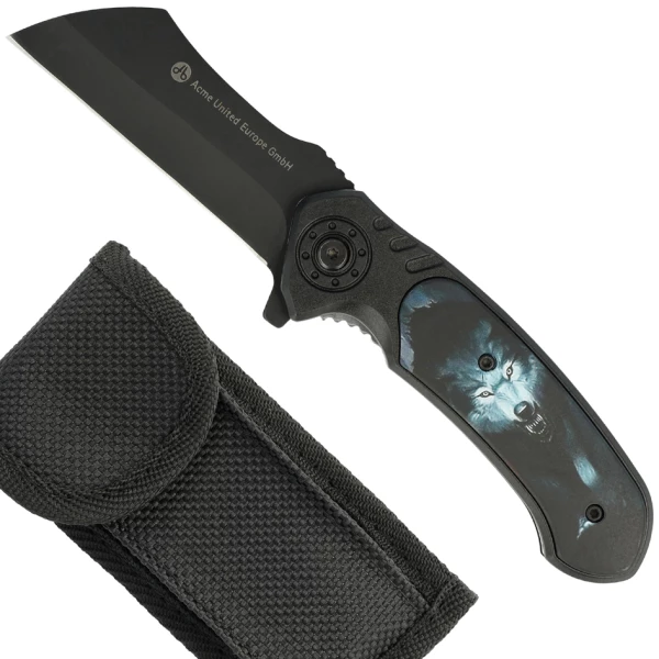 Clauss Klappmesser mit Tiermotiv Wolf, Klingenlänge: 85 mm 6 Clauss Klappmesser mit Tiermotiv Wolf, Klingenlänge 85 mm, ideal für Outdoor-Abenteuer und Alltagsgebrauch, stabil und langlebig.