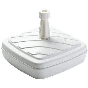 EDA Sonnenschirmständer, Kunststoff, eckig, 420 mm, weiß