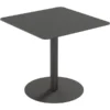 PAPERFLOW Gartentisch CROSS, grau, Durchmesser 600 mm, modern und robust, ideal für kleine Balkone und Gartenpartys.