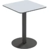 PAPERFLOW Gartentisch CROSS, grau, Durchmesser 600 mm, ideal für Terrassen und Balkone, stapelbar für platzsparende Aufbewahrung.