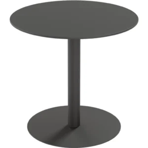 PAPERFLOW Gartentisch CROSS, Durchmesser: 800 mm, schwarz