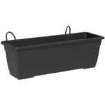 tera Blumenkasten-Set "Birka", inkl. Halter, anthrazit
