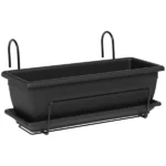 tera Blumenkasten-Set "Nara", inkl. Halter, anthrazit