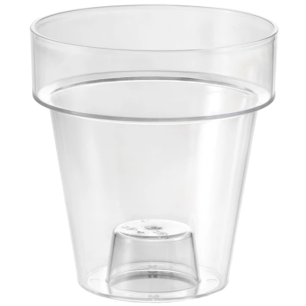 tera Blumentopf Porto 25 transparent, robustes Kunststoffmaterial, ideal für Balkonpflanzen, passend für jeden Wohnstil.