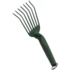 Fächerrechen Gaia 05 in Dunkelgrün, ideal für präzises Arbeiten im Garten, robust und langlebig aus hochwertigem Material.