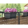 tera XXL Blumenkasten-Set Tora, anthrazit, ideal für Balkon & Terrasse, robust, inklusive Halterung für sichere Befestigung.