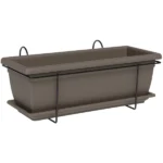 tera XXL Blumenkasten-Set "Tora", inkl. Halter, sand