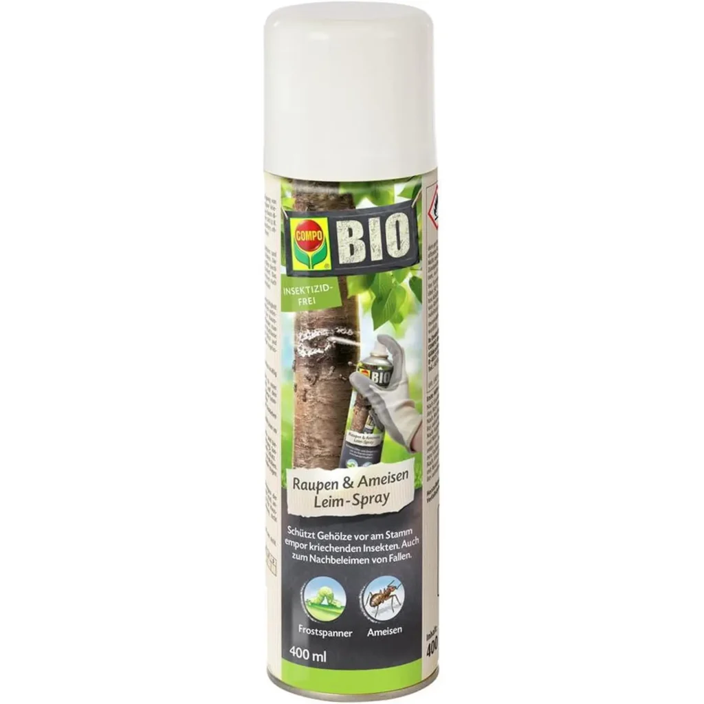 COMPO BIO Raupen- & Ameisen-Leim Spray, 400 ml, effektiv gegen Schädlinge und schonend für Pflanzen im Garten.