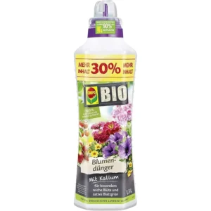 COMPO BIO Blumendünger, 1,3 Liter Dosierflasche
