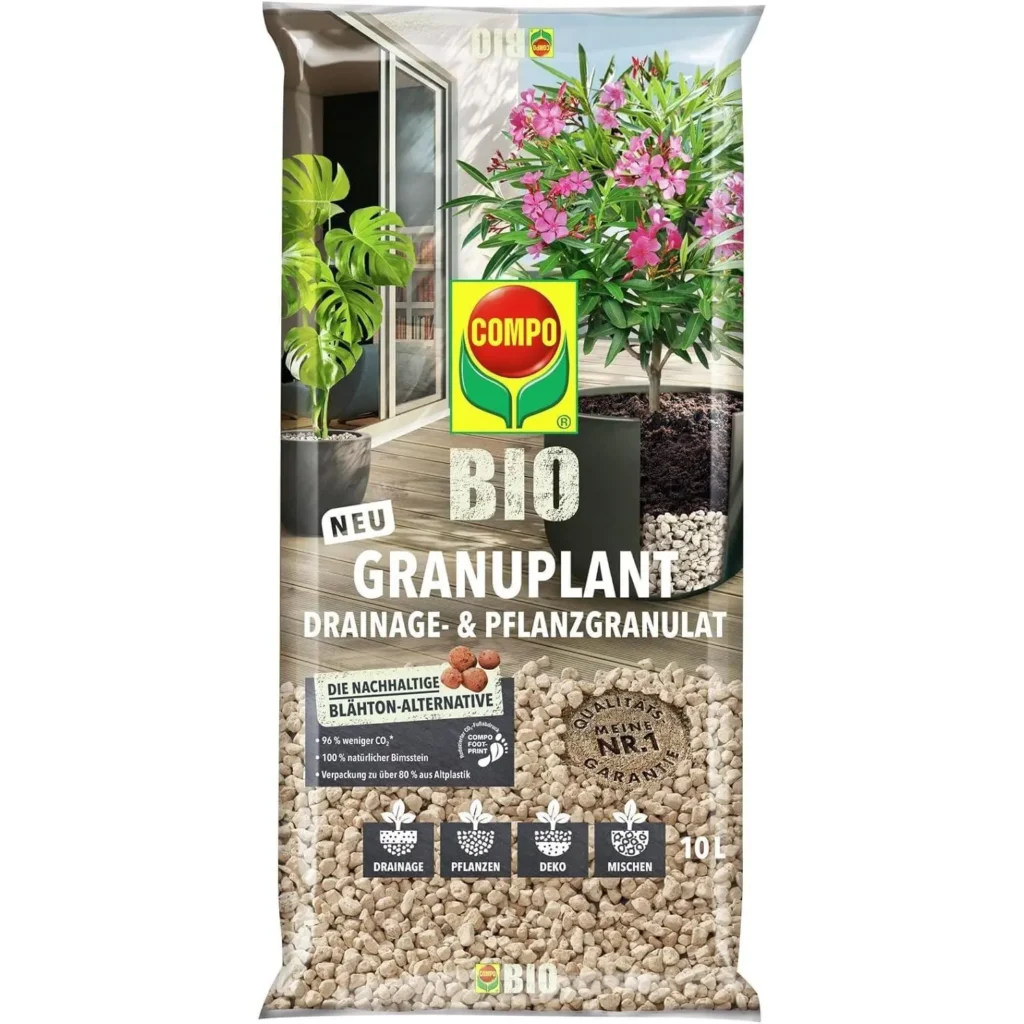 Drainage-Pflanzgranulat, 10 Liter, fördert gesundes Pflanzenwachstum, enthält natürliche Inhaltsstoffe und sorgt für optimale Belüftung.