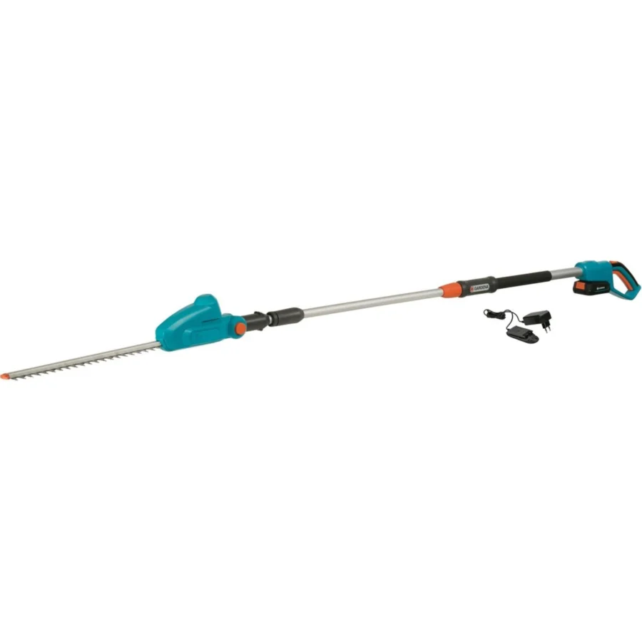 Gardena Akku-Teleskop-Heckenschere THS 42, 18V, ideal für müheloses Schneiden von Hecken, ergonomisch, vielseitig einsetzbar und wartungsfrei.