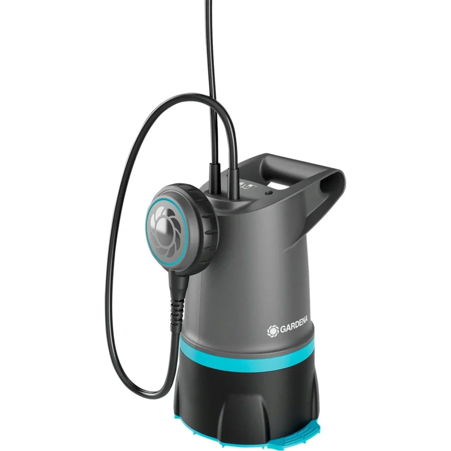Gardena Klar Schmutzwasser-Tauchpumpe 20000 BASIC, leistungsstark und zuverlässig, ideal für den schnellen Wasserabfluss bei Renovierungsarbeiten oder Teichreinigungen.