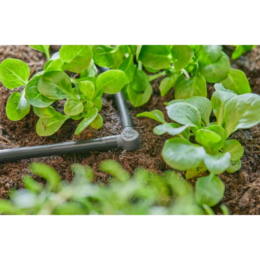 Gardena Micro-Drip-System L-Stück 4-6 mm, 10 Stück, ideal für präzise und wassersparende Pflanzenbewässerung im Garten.