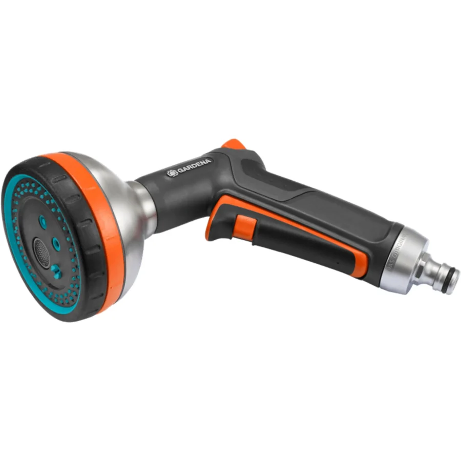 Gardena Premium Multibrause für effiziente Bewässerung, 5 Sprühfunktionen, ergonomisches Design, ideal für Gartenliebhaber.