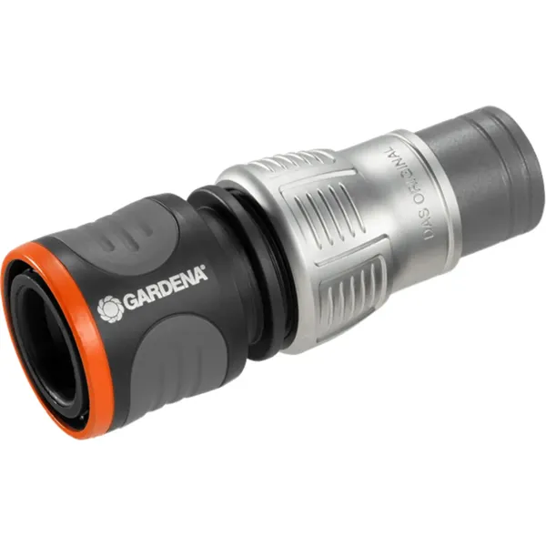 Gardena Premium Schlauchverbinder 13-15 mm, robust und langlebig, für einfache Gartenbewässerung und zuverlässige Verbindung von Schläuchen.