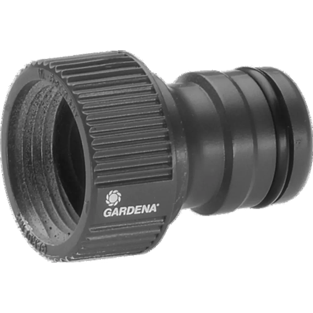 Gardena Profi-System-Hahnstück für 26,5 mm G 3/4 Gewinde, langlebig aus robustem Kunststoff, ideal für einfache Wasseranschlüsse im Garten.