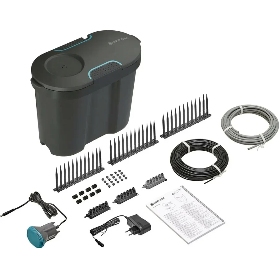 Gardena Urlaubsbewässerungssystem mit Wasserbehälter, ideal für automatische Pflanzenbewässerung während Abwesenheit, 10 Liter.