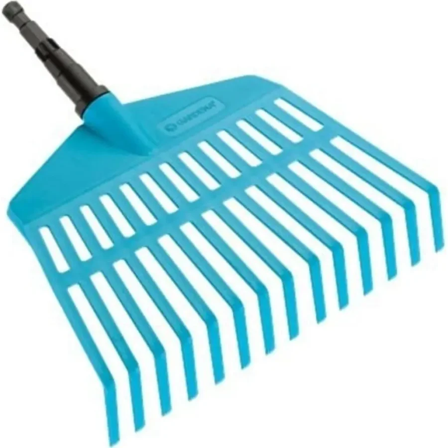 Gardena Combisystem Rechenbesen, stabil und leicht, ideal zum effizienten Zusammenrechen von Laub und Gartenabfällen, ergonomischer Griff für angenehmes Arbeiten.