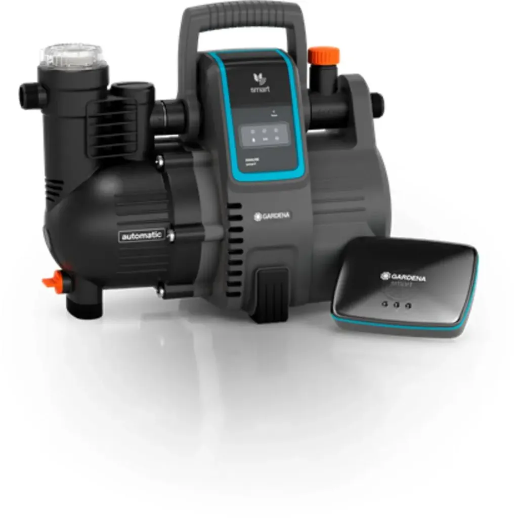 Gardena smart Gartenautomat 5000-5 Set, automatisierte Bewässerungslösung für große Gärten, inklusive leistungsstarker Pumpe und flexibler Steuerung über App.