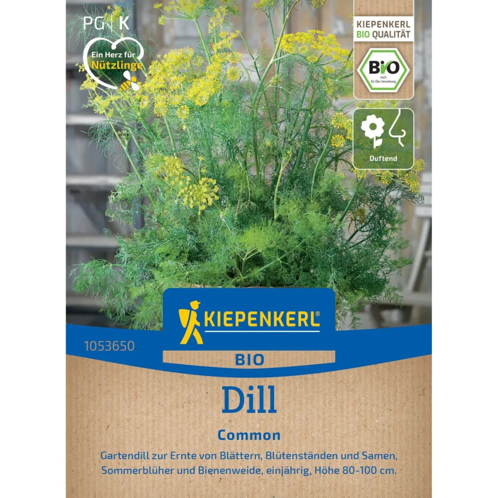 Kiepenkerl BIO Dill Common, 100 g, ideal für aromatische Speisen und gesundes Würzen, schnell wachsend und pflegeleicht.