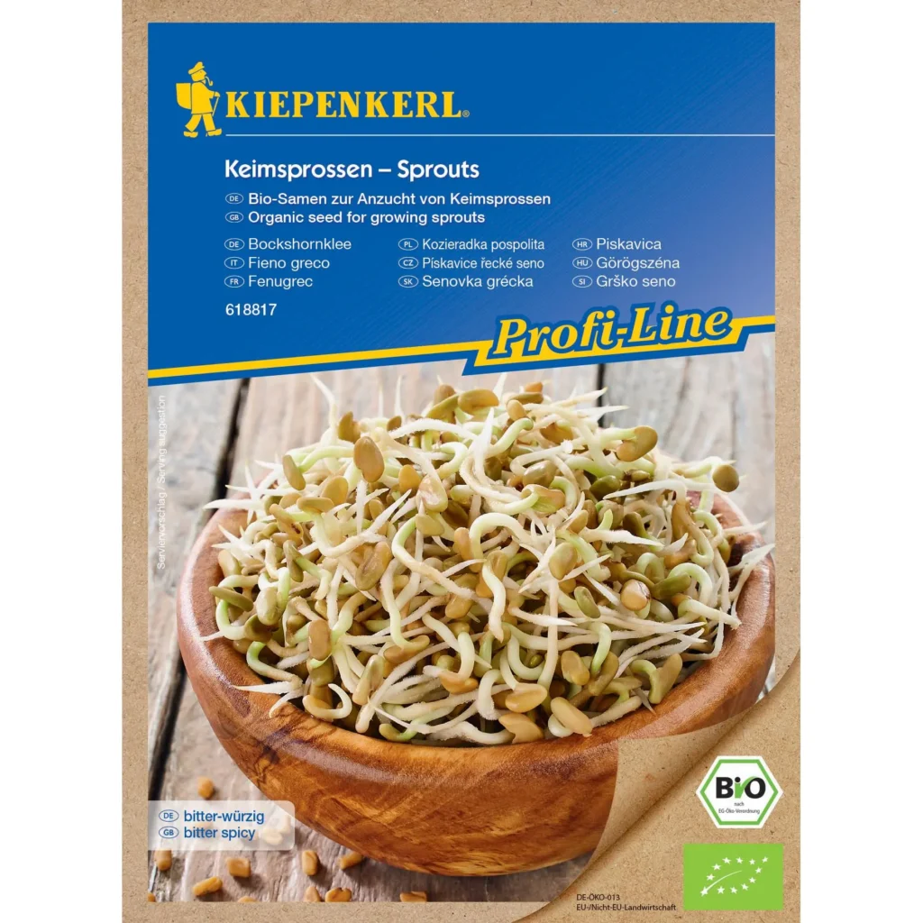 Bockshornkleesamen für gesunde Keimsprossen, BIO-Qualität, ideal für Küche und Balkon, 100g