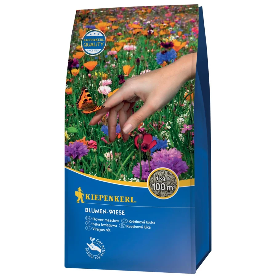 Kiepenkerl Blumen-Wiese, 1 kg, bunte Mischung für eine blühende Wiese, ideal für naturnahe Gärten und Bienenfreundlichkeit.