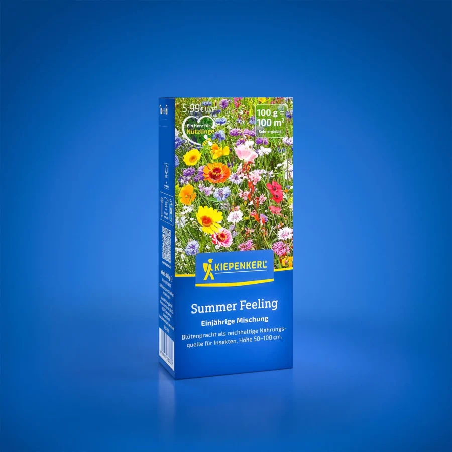 Kiepenkerl Blumensamen-Mischung Summer Feeling für bunte Sommerblüten, ideal für Garten und Balkon, 25 g, lockere Erde.