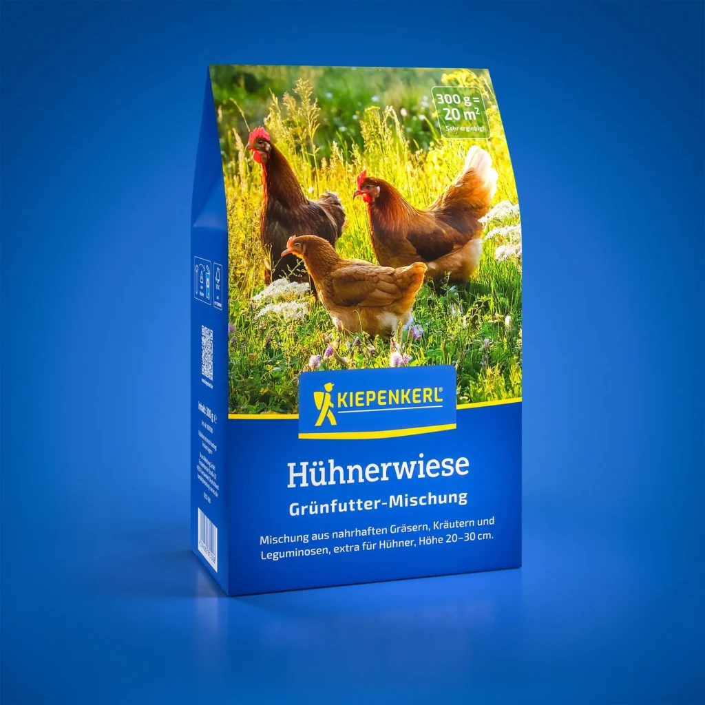 Kiepenkerl Hühnermischung, 0,3 kg, ideal für eine gesunde Hühnerfütterung, fördert Vitalität und Legeleistung.