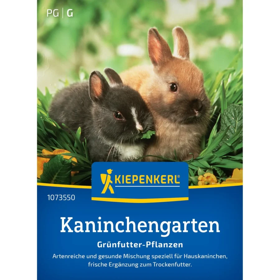 Kiepenkerl Kaninchengartensamen Grünfutter-Mischung, 1 kg, ideal für gesunde Kaninchenernährung, reich an Vitaminen und Ballaststoffen.