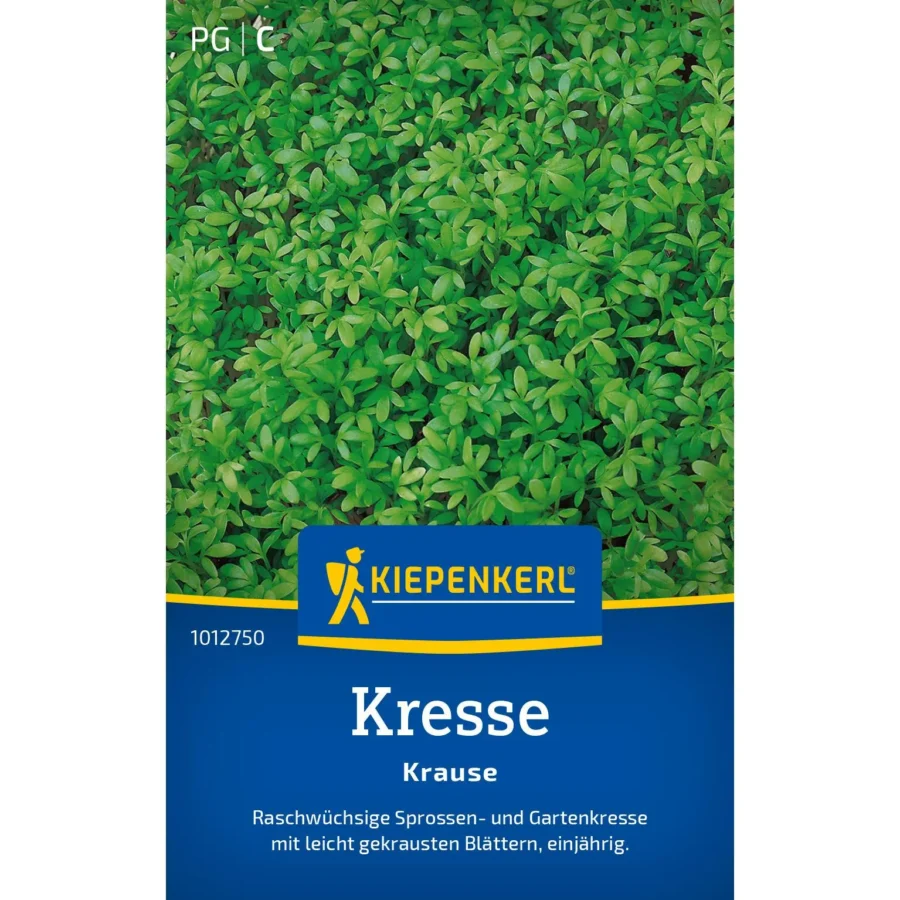 Kresse Krause von Kiepenkerl, würzig im Geschmack, ideal für Salate und als Dekoration, 100 g.