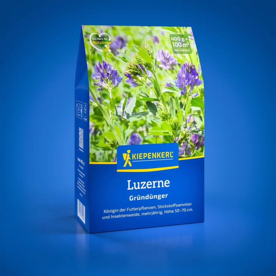 Luzerne-Samen 0,4 kg für nährstoffreiche Böden, ideal für gesundes Pflanzenwachstum und hervorragende Erträge.