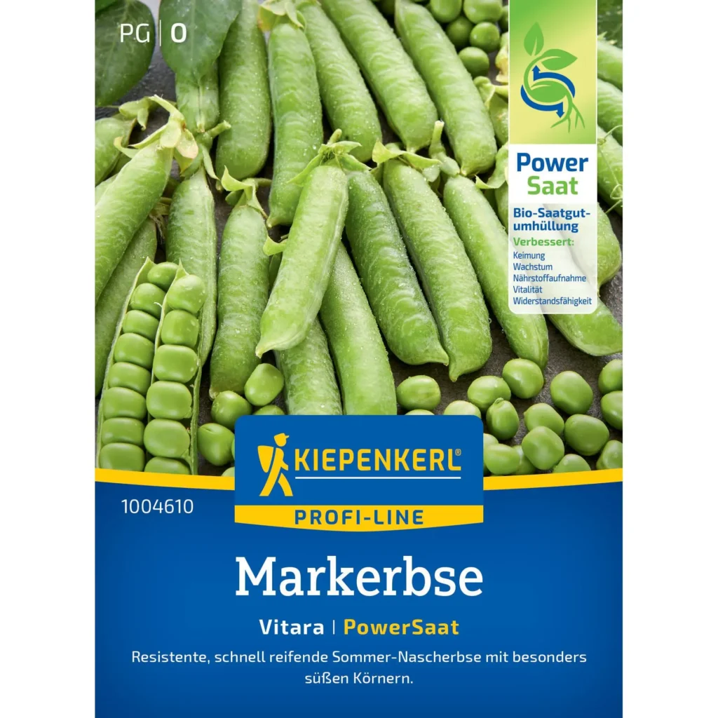 Kiepenkerl Markerbse Vitara, frosthart und ertragreich, ideal für Ihren Garten, hohe Erträge und bestes Aroma.