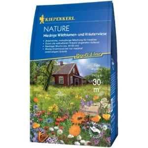 Nature Niedrige Wildblumen- und Kräuterwiese, 0,25 kg, Rasensamen