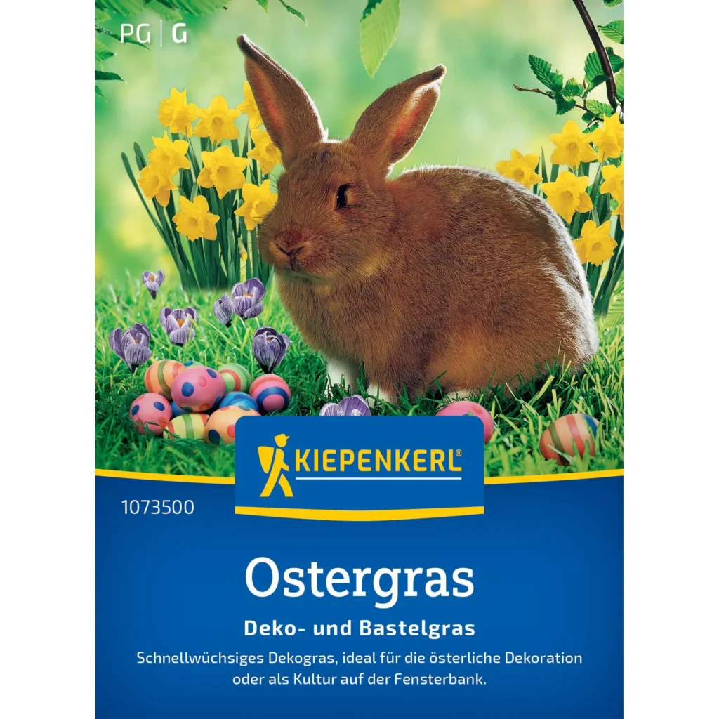 Kiepenkerl Ostergrassamen für kreative Deko und Bastelprojekte, ideal für fröhliche Osteratmosphäre, 200 Gramm.