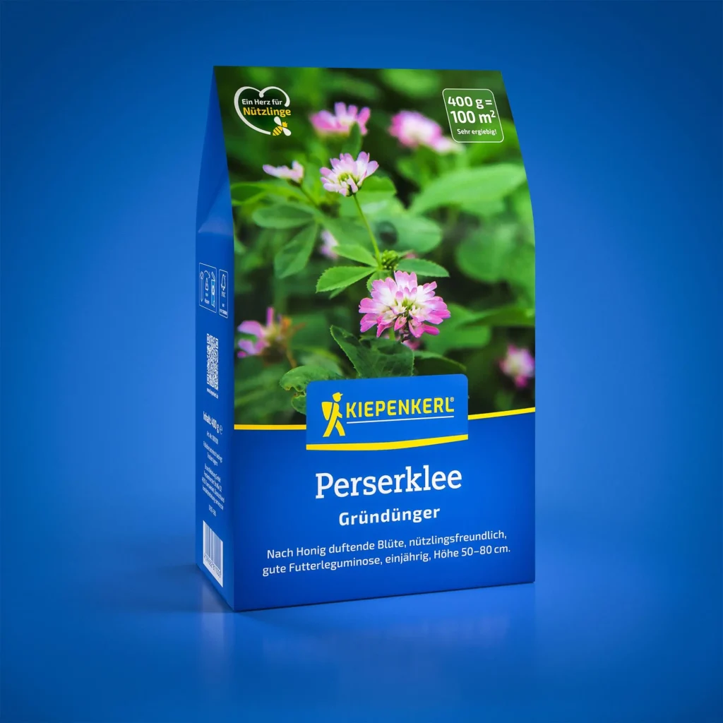 Kiepenkerl Perserklee, 0,4 kg, nährstoffreiche Saat für gesundes Wachstum von Kräutern und Gemüse, ideal für natürliche Gartenpflege.