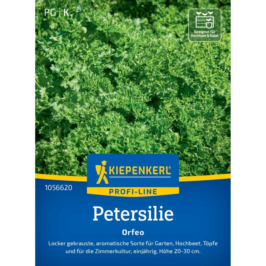 Kiepenkerl Petersilie Orfeo, wohlschmeckend und aromatisch, ideal für den eigenen Garten oder Balkon, 1 Portion Samen.