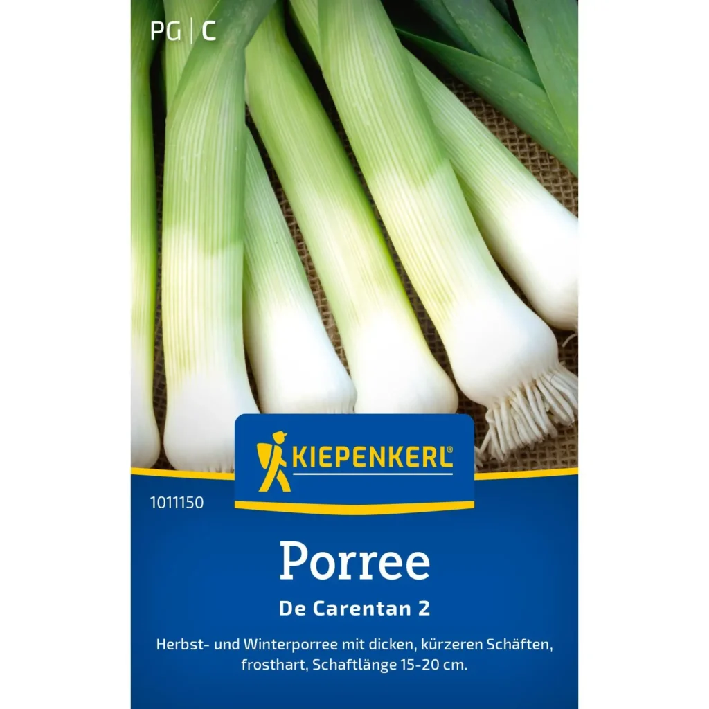 Kiepenkerl Porree De Carentan 2, intensiv-aromatische Sorte, ideal für gesundes Gießen, perfekte Wahl für frische Küche.