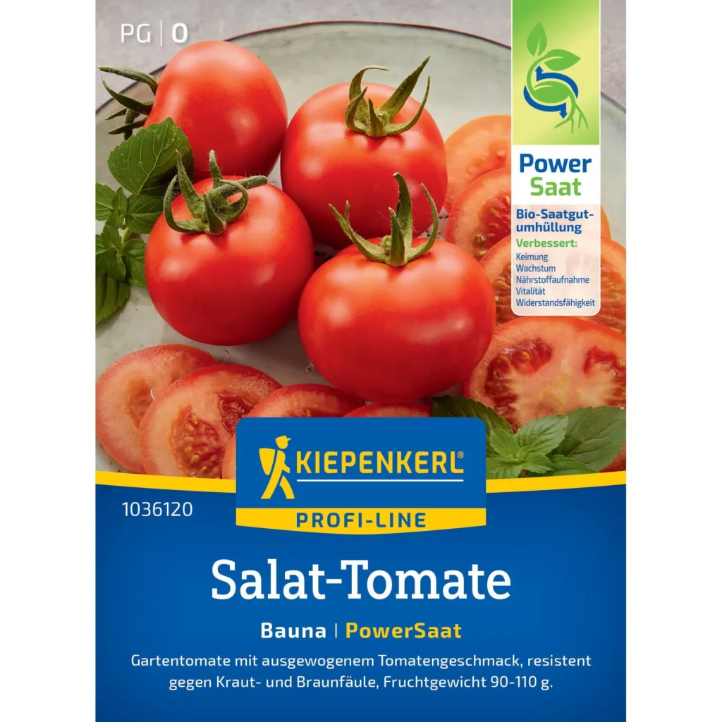 Salat-Tomate Bauna F1 von Kiepenkerl, robust und schmackhaft, ideal für Garten und Balkon, Ertrag bis zur Ernte sichern.