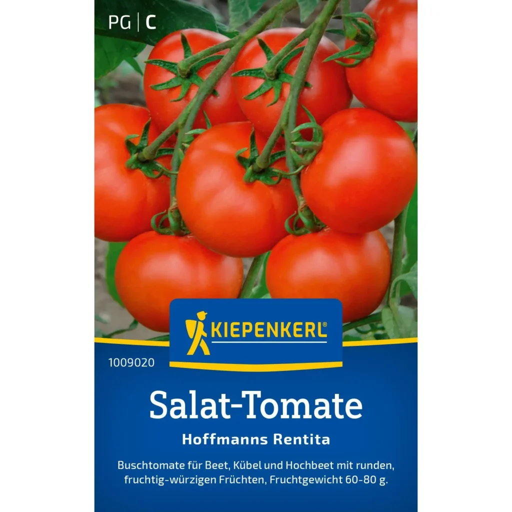 Kiepenkerl Salat-Tomate Hofmanns Rentita, süß und saftig, perfekt für den Hausgarten, optimale Erträge auf kleinem Platz.