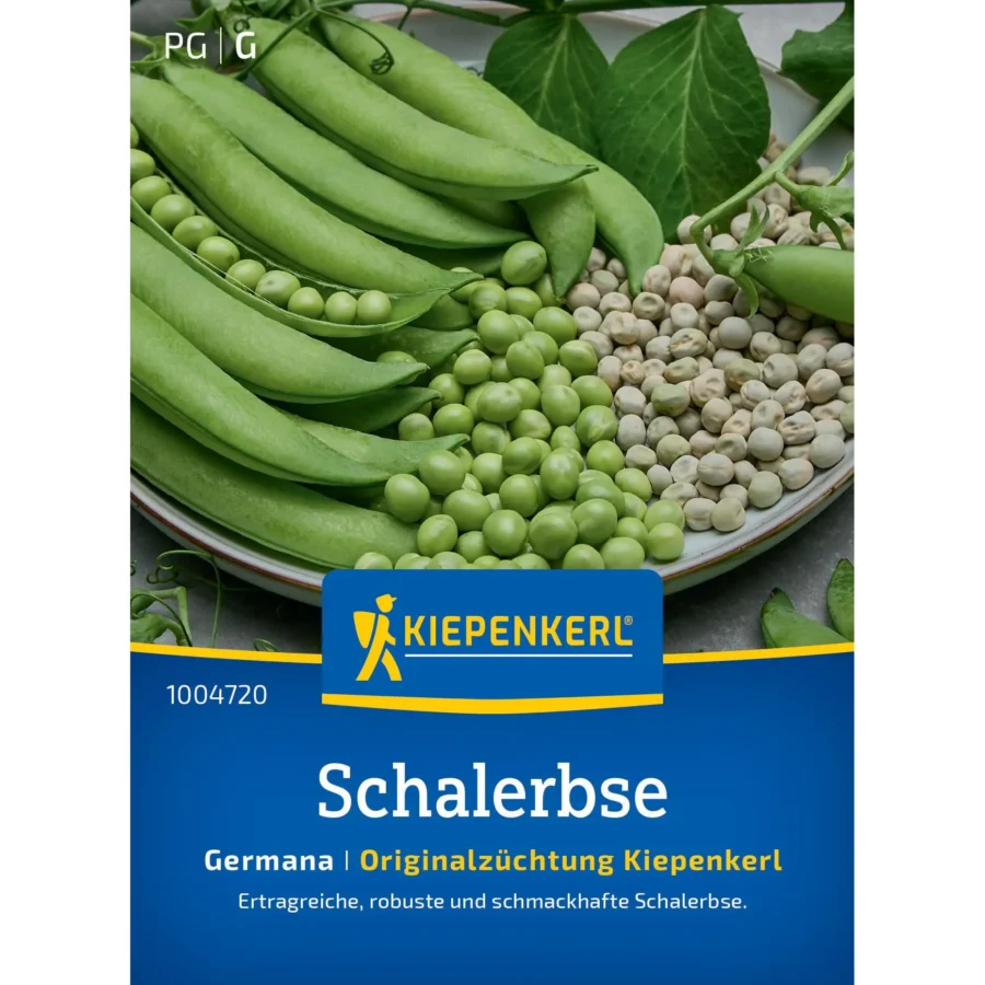 Kiepenkerl Schalerbsensamen Germana, hohe Erträge, ideal für frischen Gemüseanbau im eigenen Garten, 50 g.