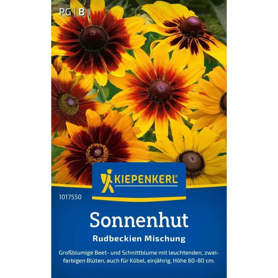 Kiepenkerl Sonnenhut Rudbeckien Mischung, bunte, mehrjährige Blumen für leuchtende Gartenakzente, ideal für sonnige Plätze.