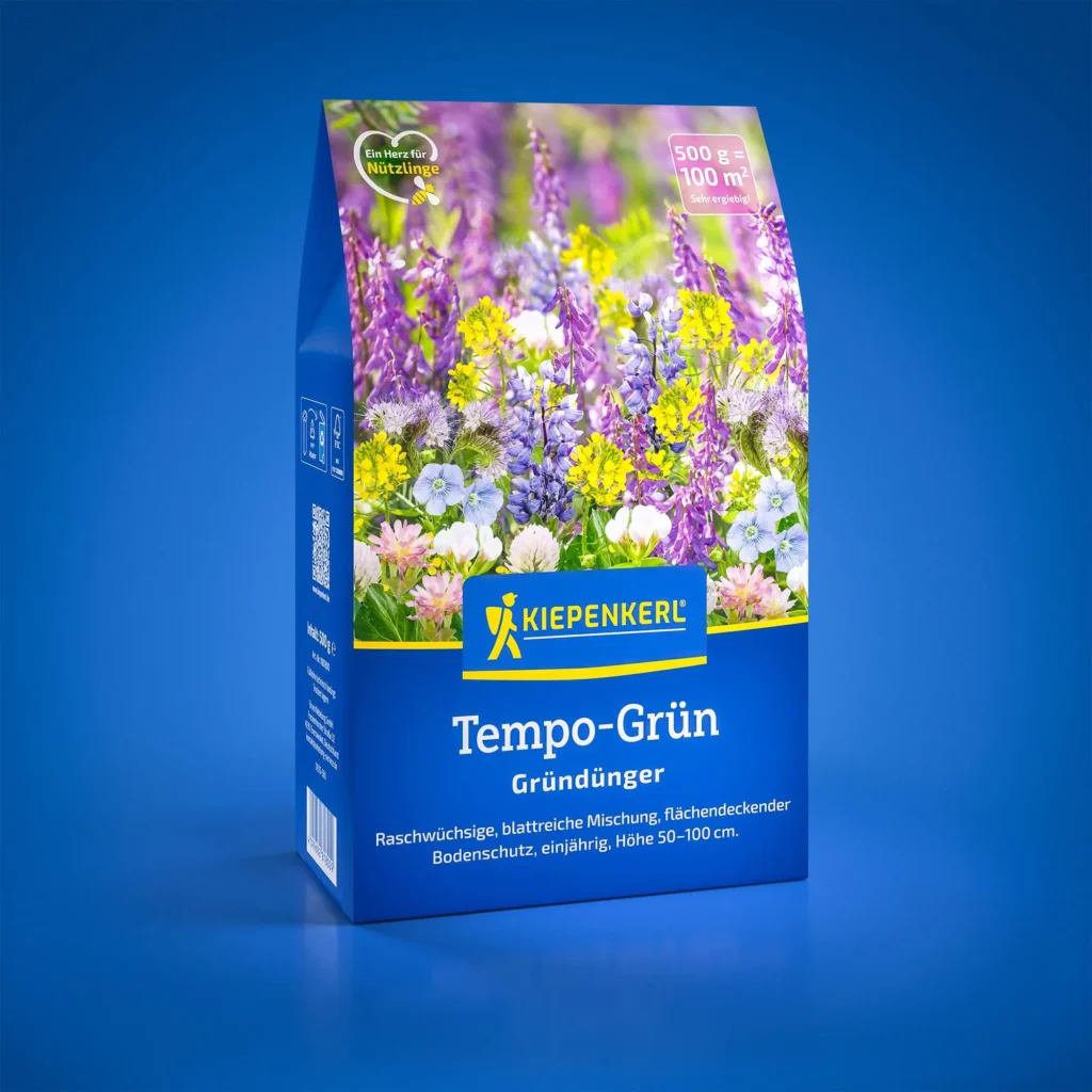 Kiepenkerl Tempo Grün, 0,5 kg, schnell wachsendes Rasensaatgut für pflegeleichte, grüne Rasenflächen, ideal für Garten und Balkon.