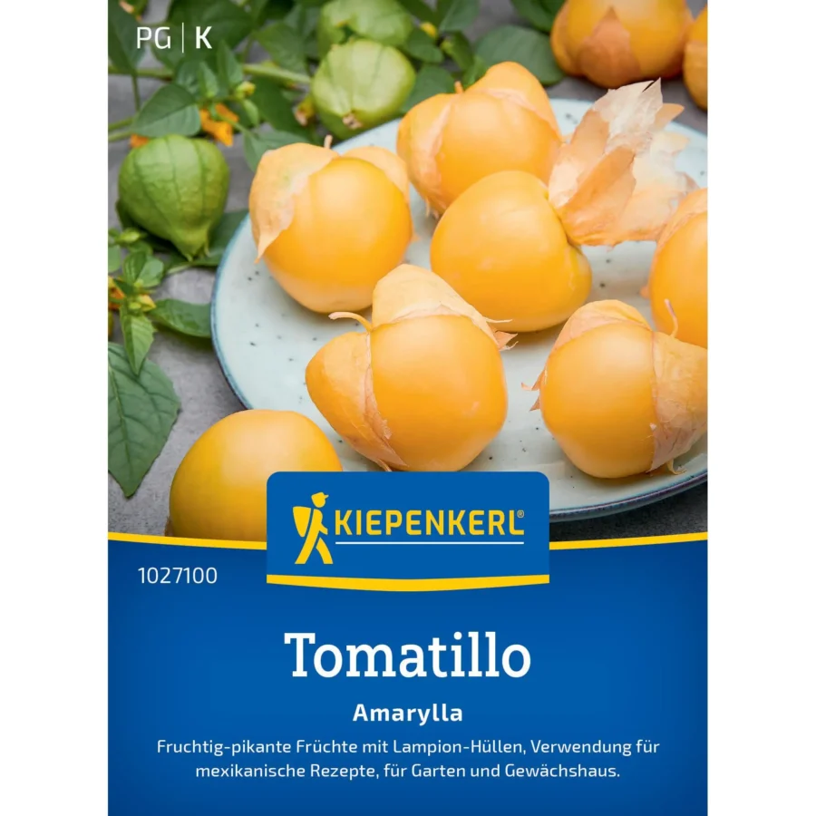 Kiepenkerl Tomatillo Amarylla, fruchtige, grüne Schalenfrucht, ideal für Salsa und mexikanische Gerichte, 60 Samen.