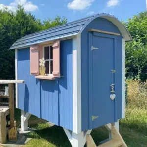 Kinderspielhaus Ida & Michel - Bauwagen mit Zwischenebene aus Holz