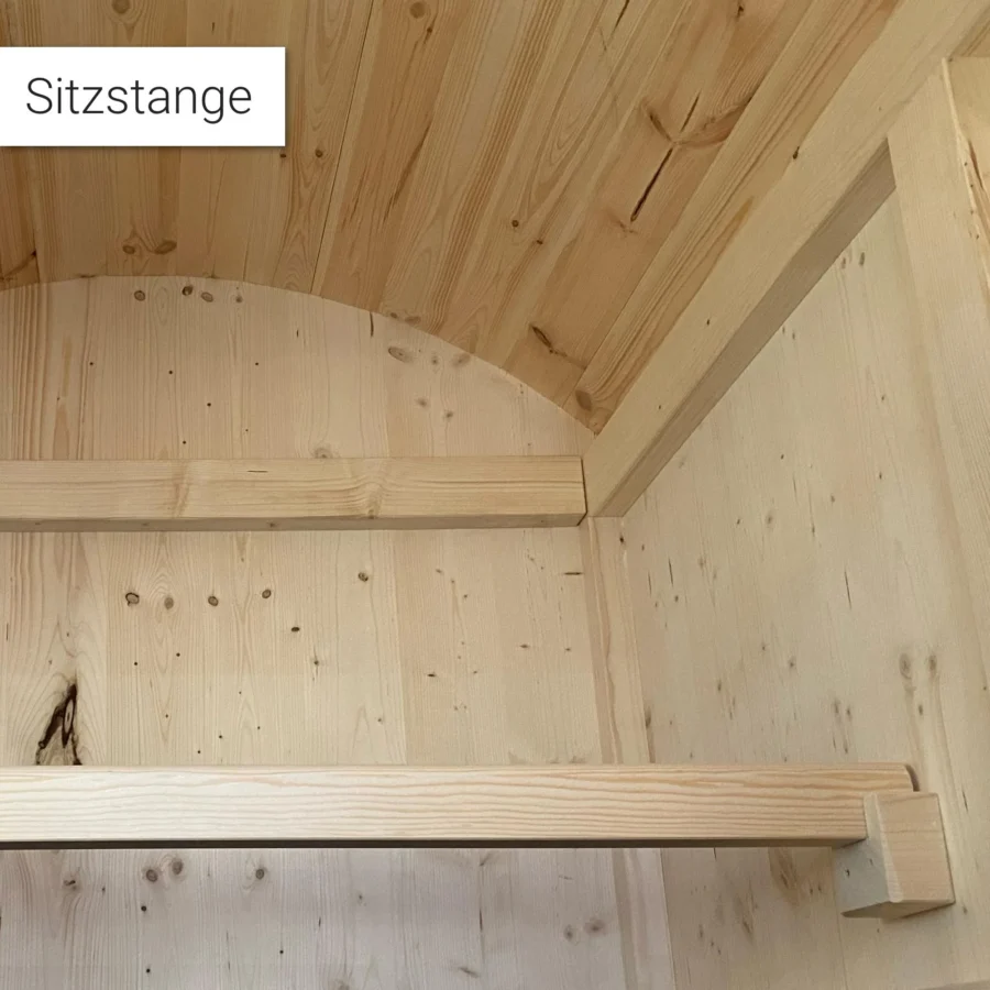 Der Holz Hannes Hühnerstall Basis-Paket - Bauwagen aus Holz mit Blechdach & Sitzstange