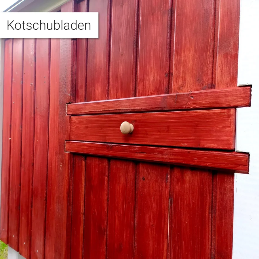 Der Holz Hannes Hühnerstall Premium-Paket - Bauwagen mit Balkon, Legenest & elektrischer Luke